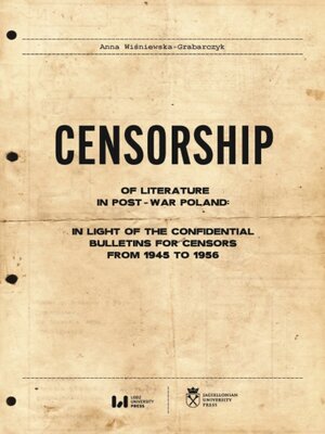 cover image of Censorship of Literature in Post-War Poland